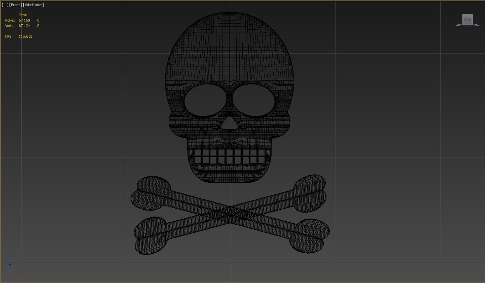 3d skull crossbones model
