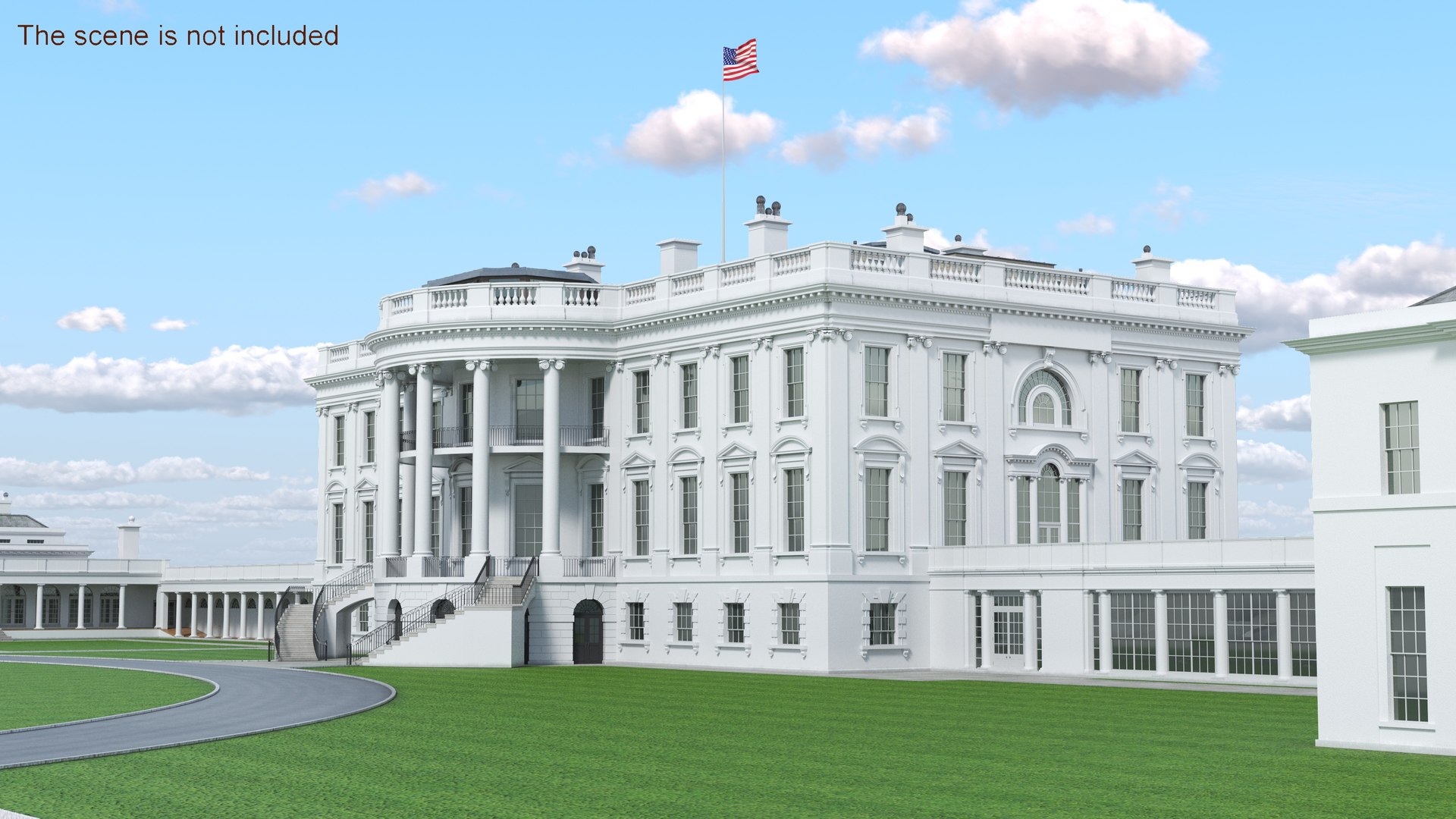 White House US Presidential Residence 3D Model - TurboSquid 2246201