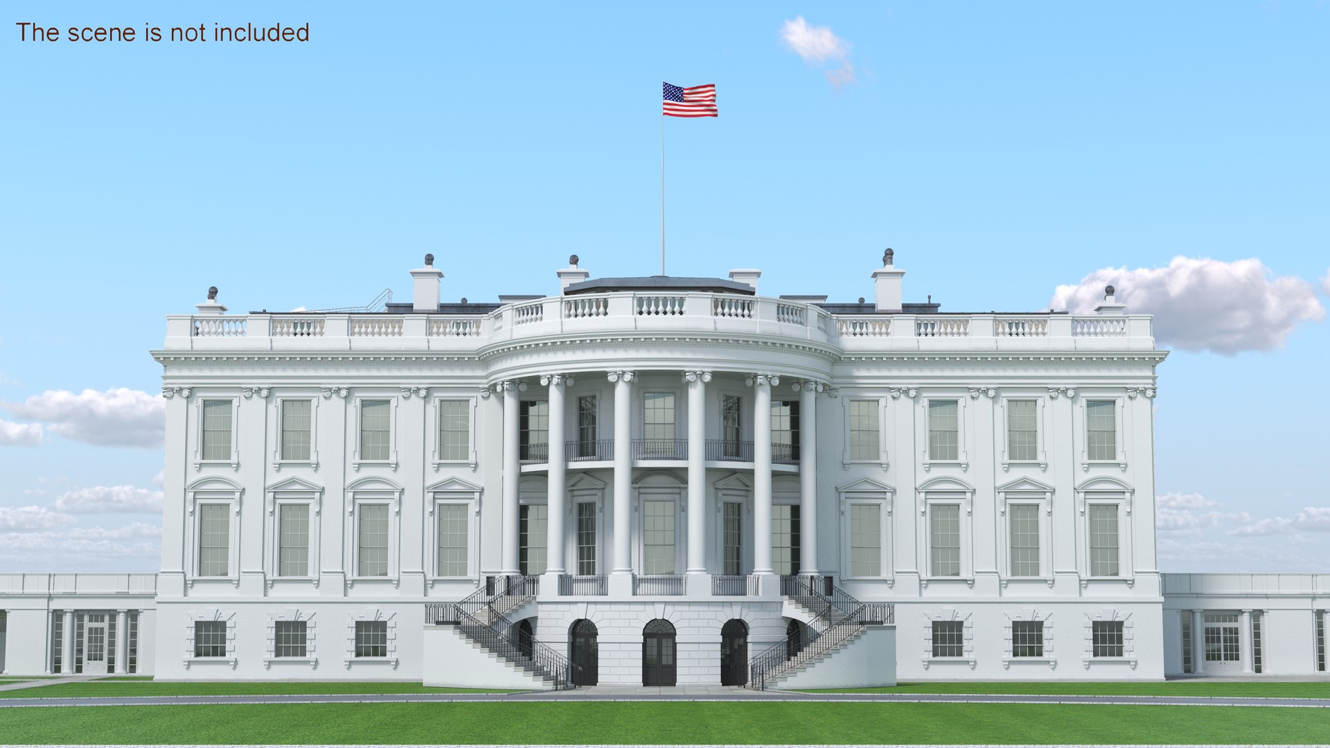 White House US Presidential Residence 3D Model - TurboSquid 2246201