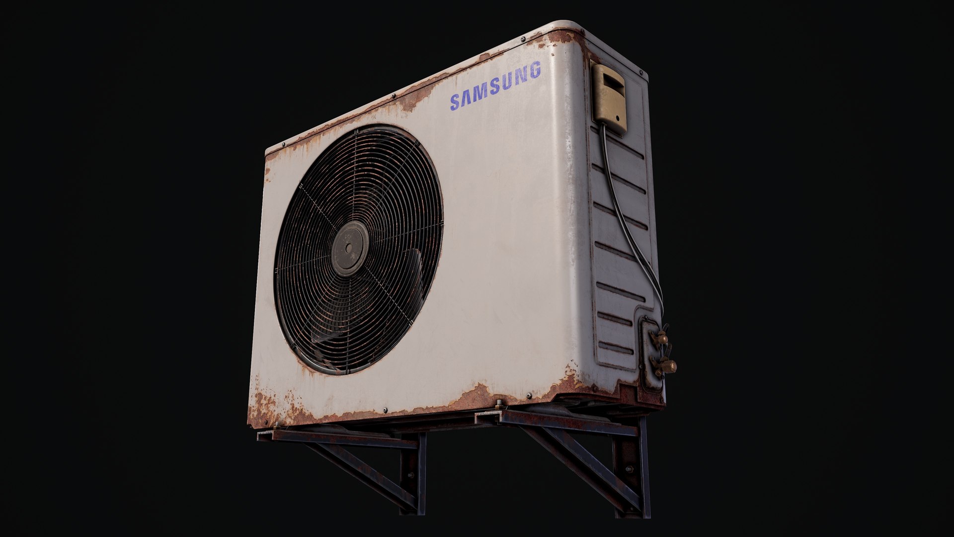 Rusted aircon unit model - TurboSquid 1746786