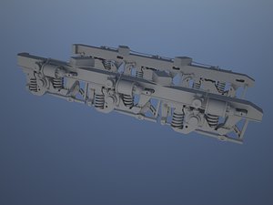 bogey false-panels for diesel loco 2te116 model