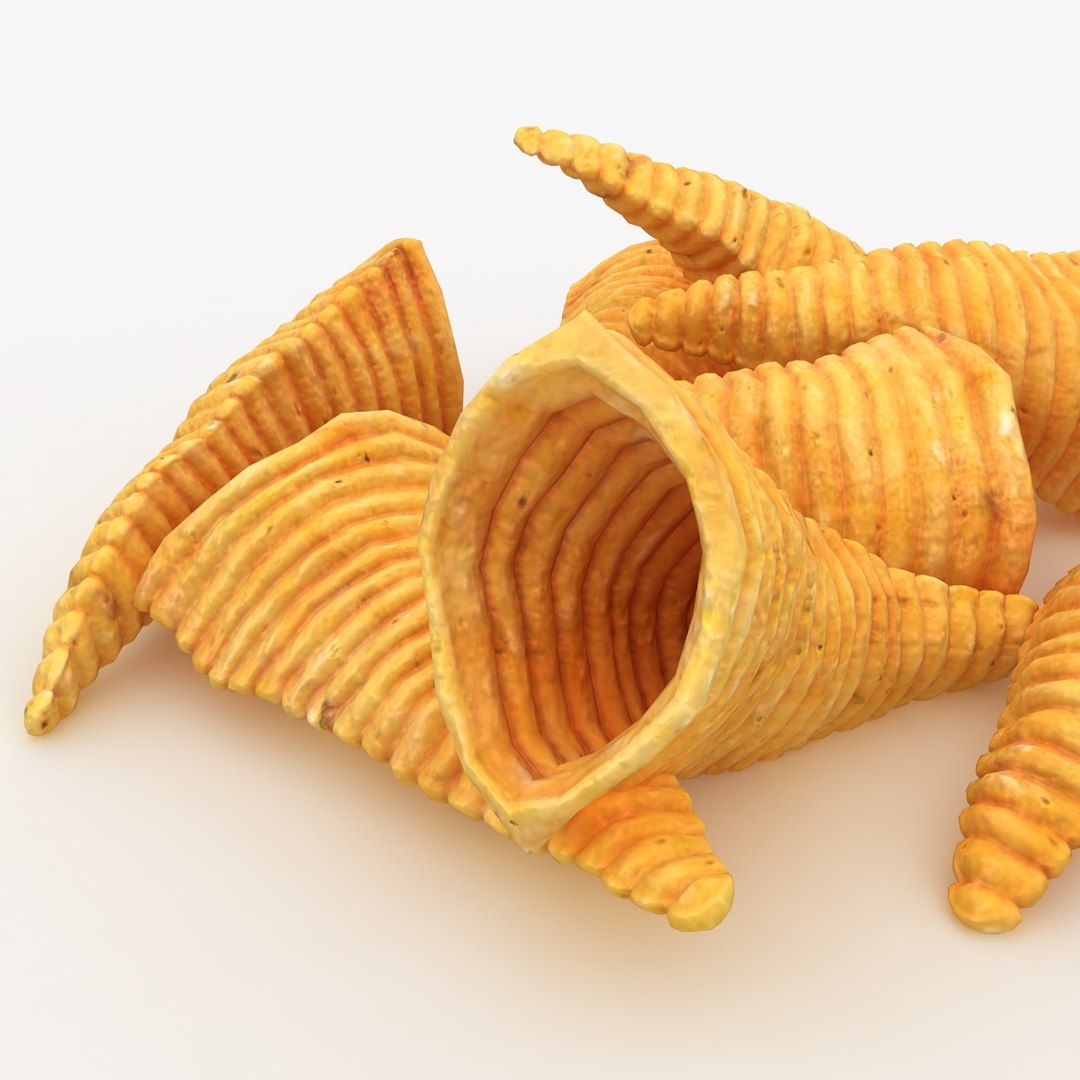 3d model realistic corn chip