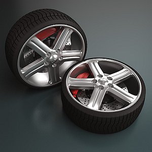 audi wheel - 3d model