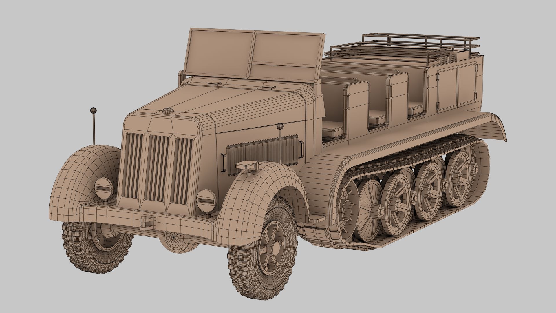 SdKfz 7 Half-Track Model - TurboSquid 2098997
