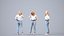 Basics0705 - A set containing 5 models of male and female adults standing in casual attire in public