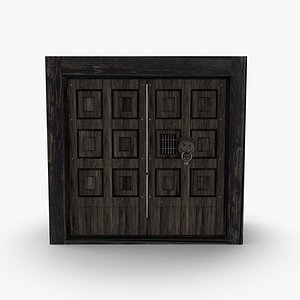 3D door lion model