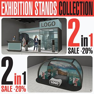 exhibition expo stands 3D model