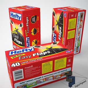 3d model hefty trash bags box