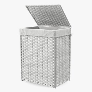 Rattique Laundry Hamper with Liner White