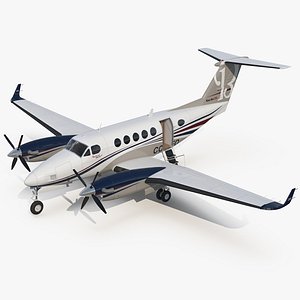 Civil Utility Aircraft Beechcraft Super King Air 250EP 3D Model