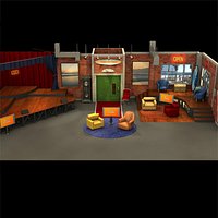 3D TV Set Model