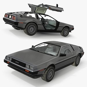 DeLorean DMC-12 Sports Coupe Rigged for Maya model