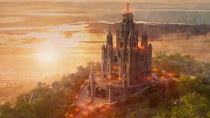 3D Temple Expiatori Tibidabo model