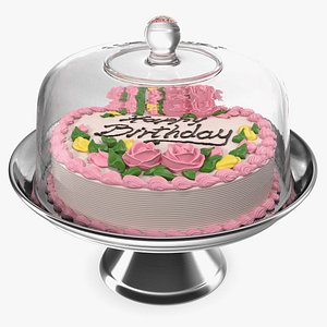 Cake Stand Metal with Birthday Cake