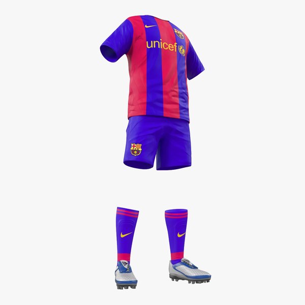 3ds soccer clothes barcelona modeled