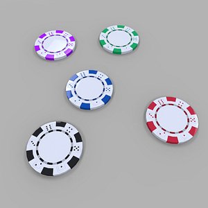 casino poker coin 3D model