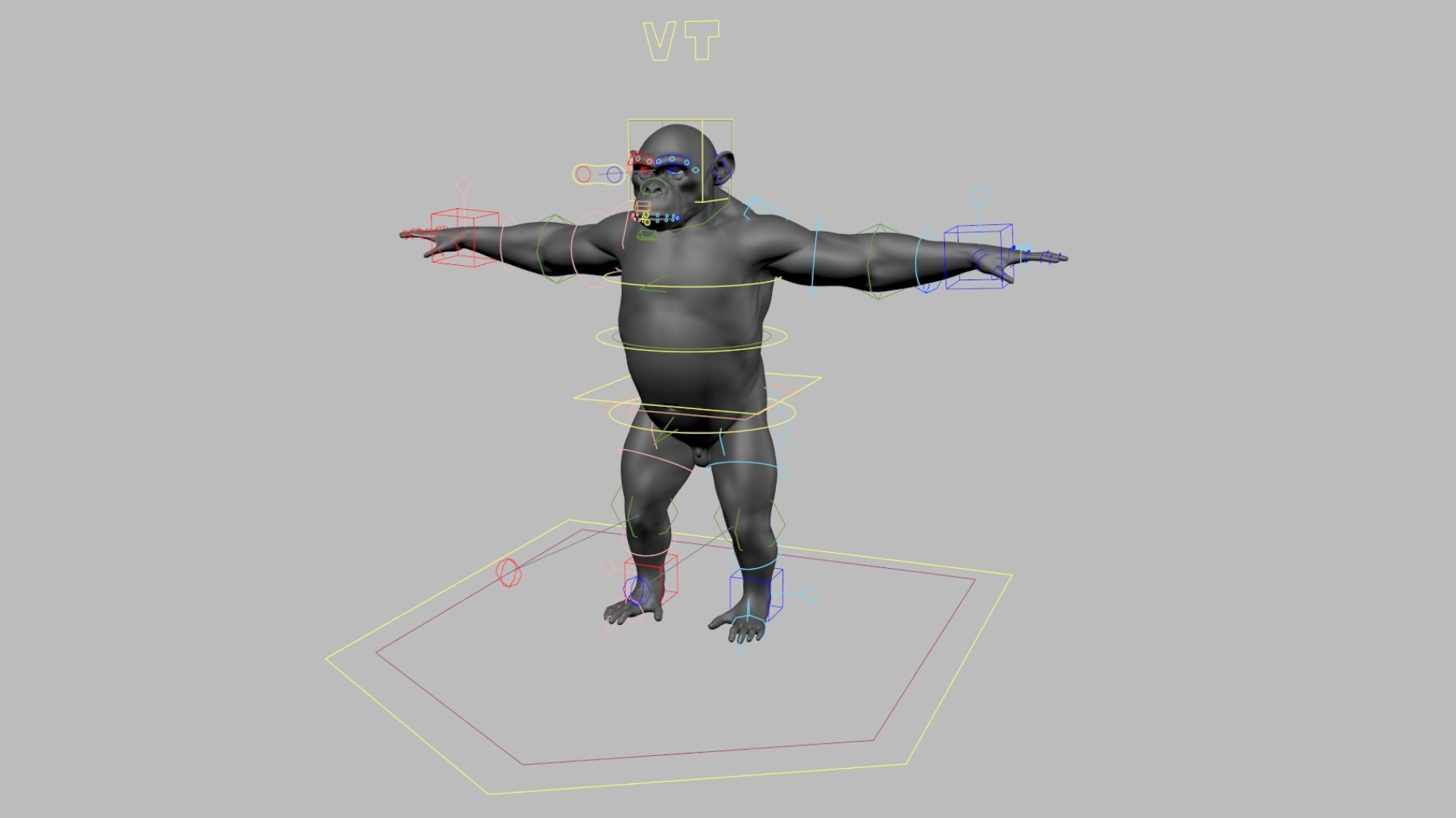 3D Model Chimpanzee Rigged - TurboSquid 1616231