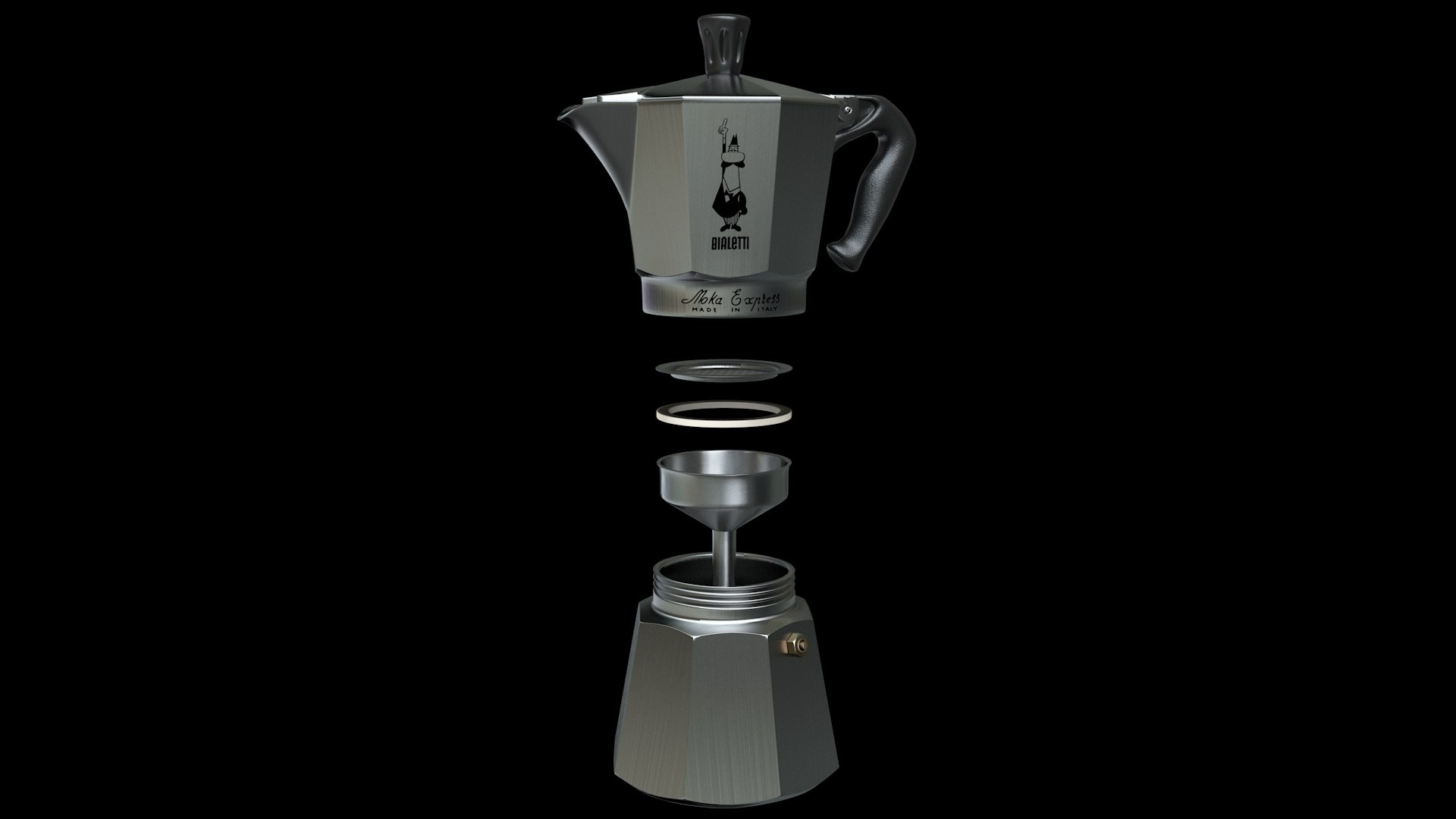3D Bialetti Coffee Maker Model TurboSquid 2027455