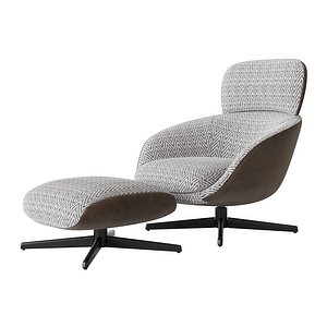 minotti russell armchair ottoman model