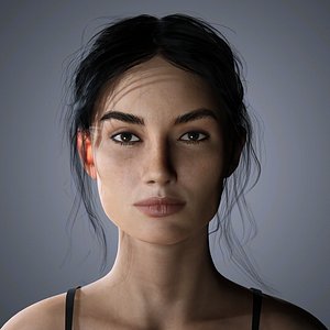 Lily Aldridge Character 3D Model Low Poly 3D model