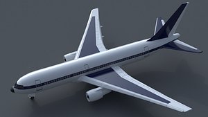 Low Toon style Boeing 767 3D model