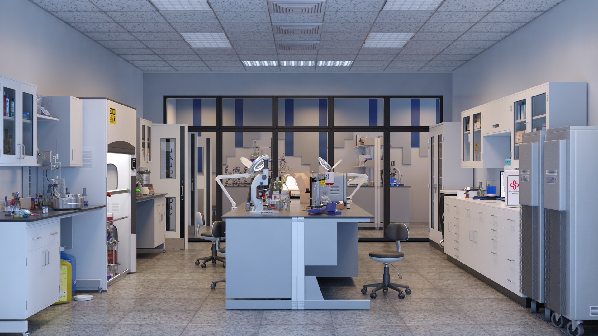 Laboratory Double 3D Model - TurboSquid 2280140