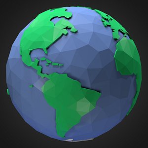Lowpoly Cartoon Earth