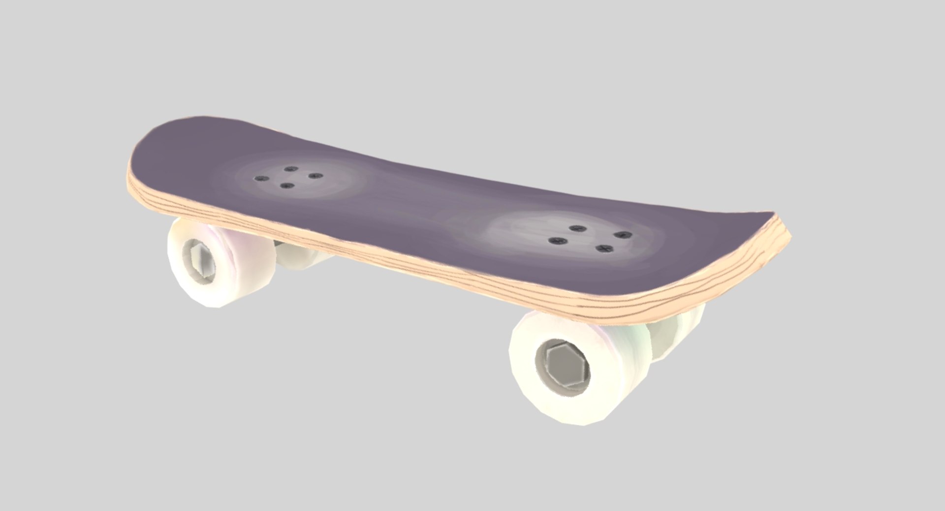 cartoon skateboard 3d obj