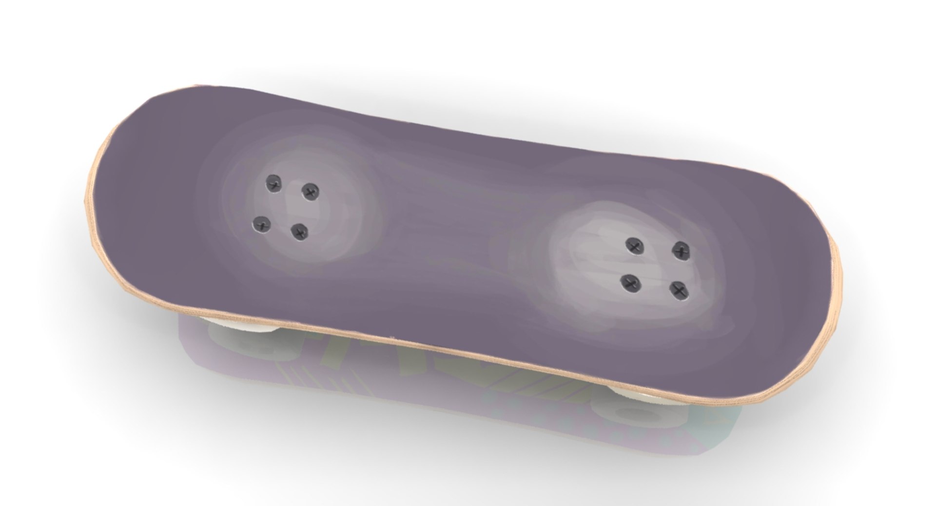 cartoon skateboard 3d obj