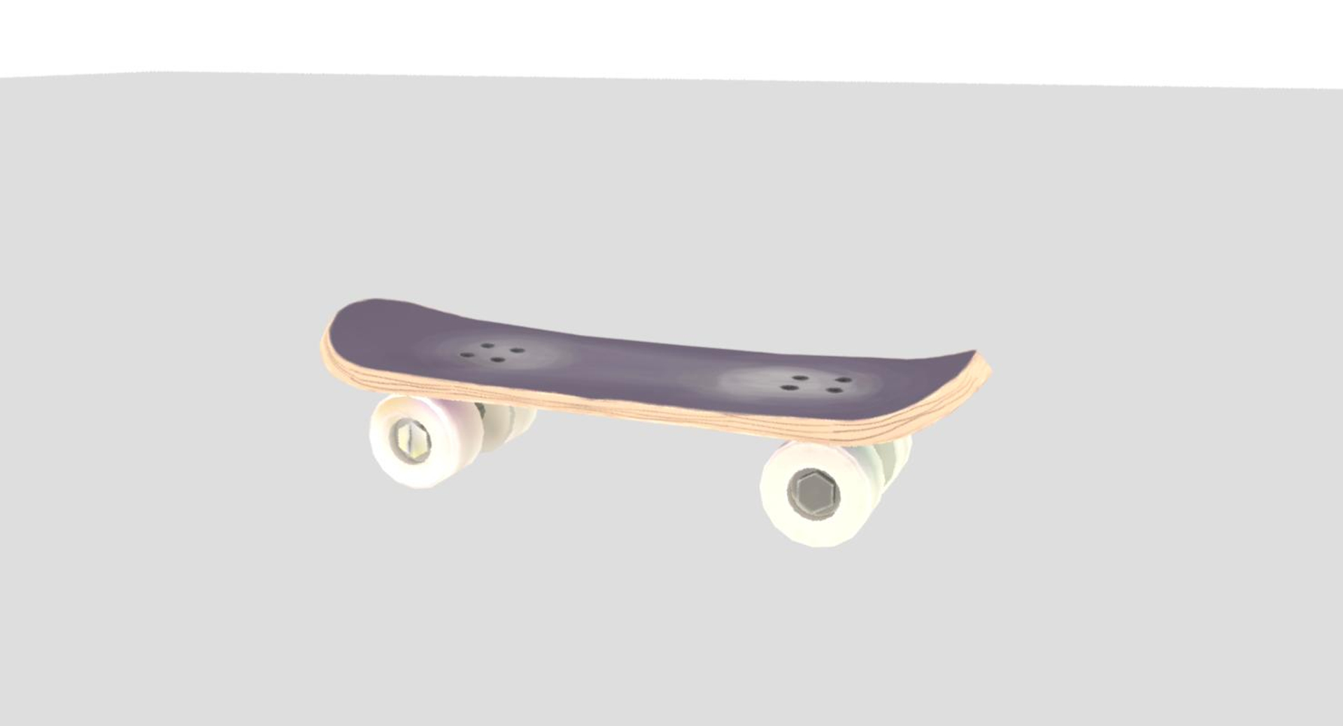 cartoon skateboard 3d obj