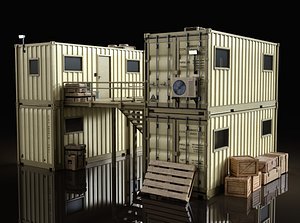 3D Military Container Stage Props model