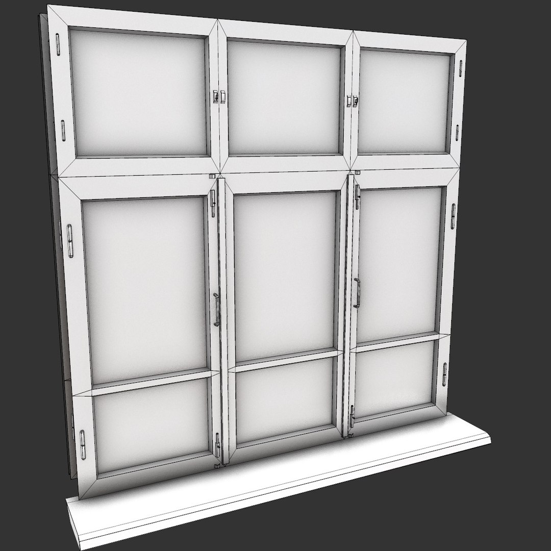 3d Old Window Model