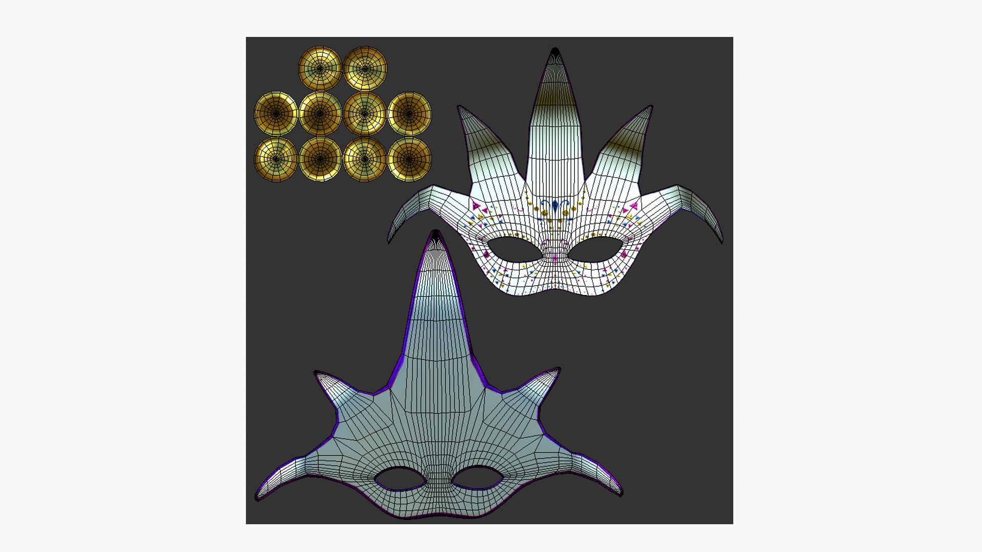 3D 12 Carnival Mask H Collection - Costume Character Design model https://p.turbosquid.com/ts-thumb/QZ/zE8xeW/fV/h4uv/png/1702301787/1920x1080/fit_q87/fd08cd10d43a915f6d15997443539dc77754b541/h4uv.jpg