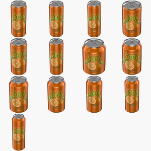 Soda Can Bundle Collection 3D model