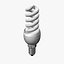 3d model helical fluorescent light bulb