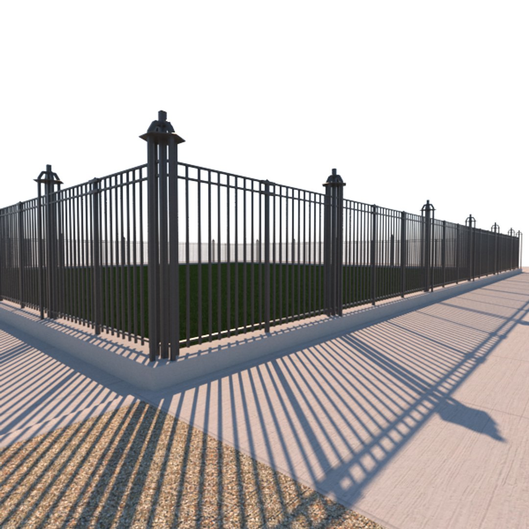 Security Fence Gate 3ds