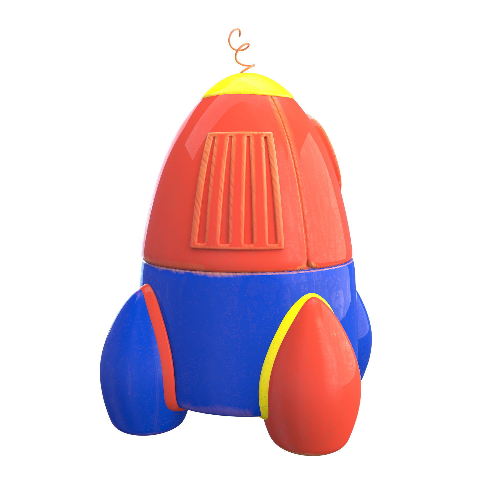 wooden toy rocket ship