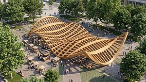 Fluid form Pavilion model