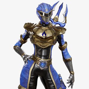Female Sentai Ranger Game Character - Blue Water - Agent Mizuki