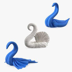 3D model Shaped Towel Swans Collection