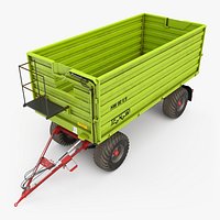 Conow HW 80 V9 Farm Trailer with Worn Sides Dusty Green Rigged
