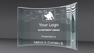 Diploma Curve award glass