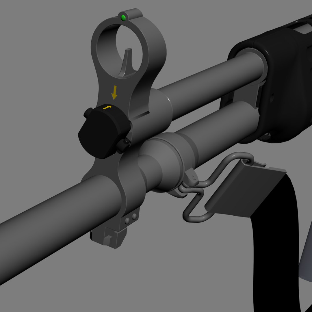 3d model rifle animation assembling