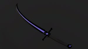 The Violet Requiem Sword dark sword model