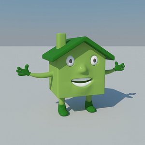 cartoon house 3d model