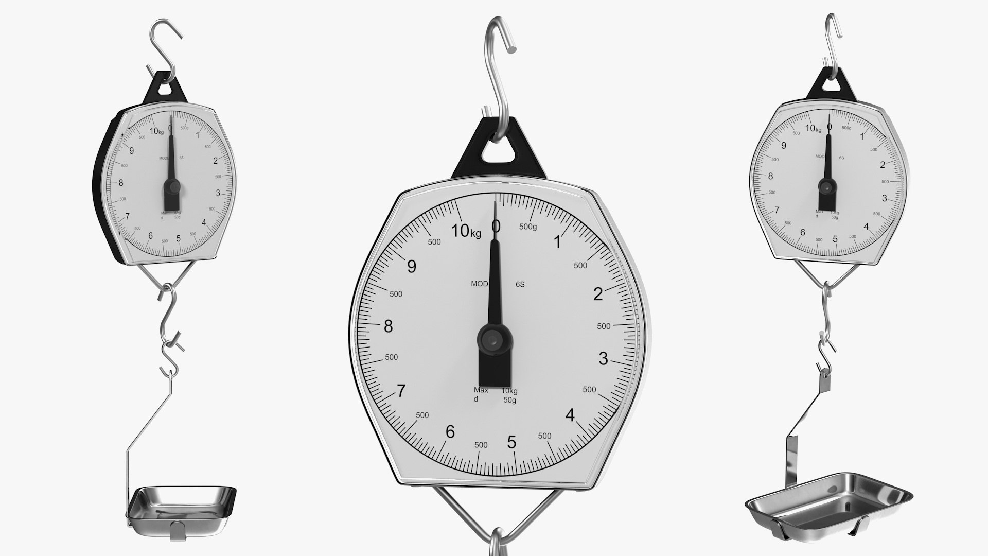 3D mechanical hanging scales pan model TurboSquid 1681350