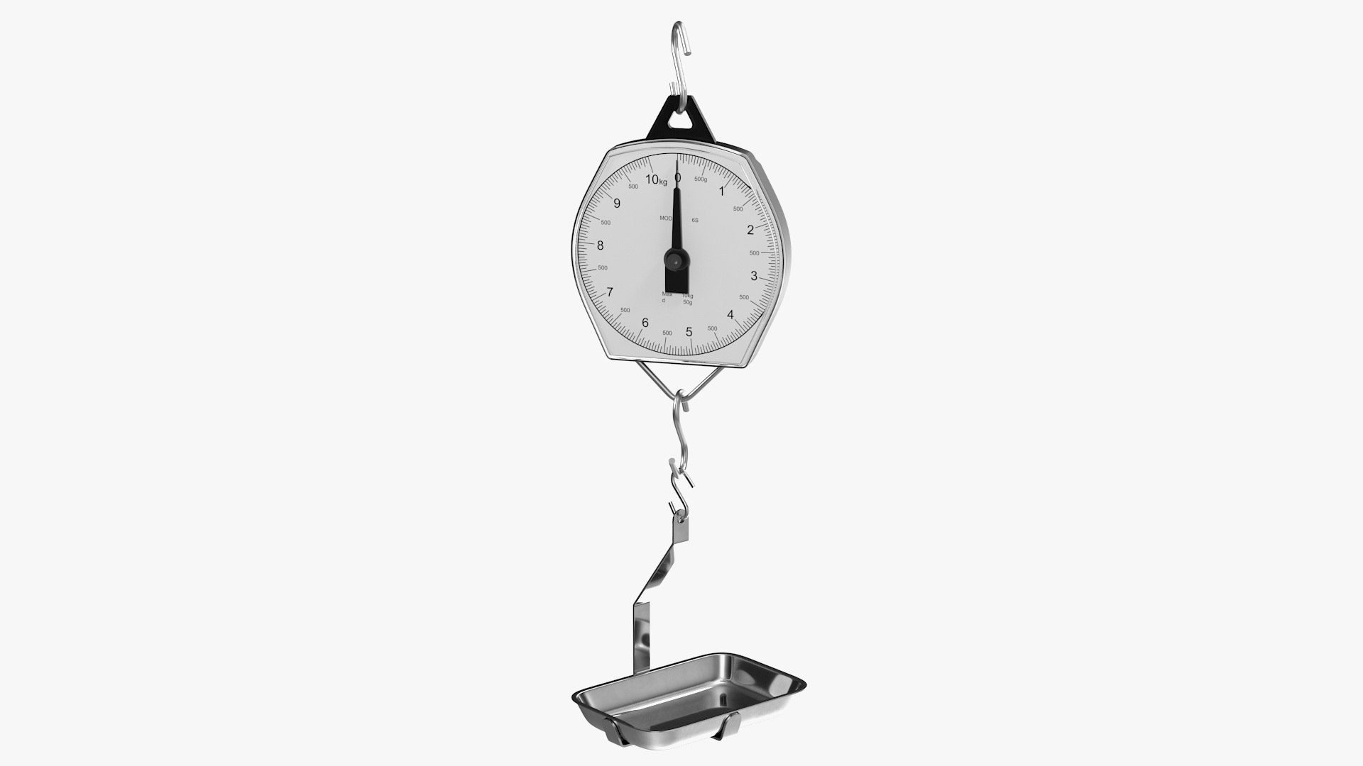 3D mechanical hanging scales pan model TurboSquid 1681350