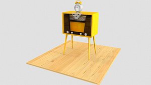 3D Antique Radio Cabinet
