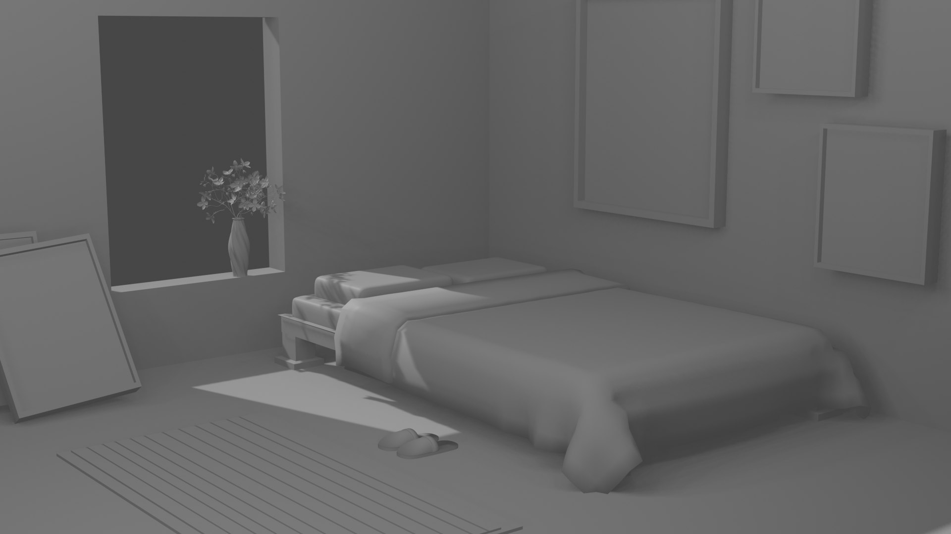 Bedroom Decor 3d Model