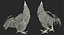 Brown Hen Standing 3D Model